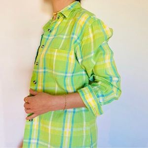 Epic 100% Linen Plaid Button Down